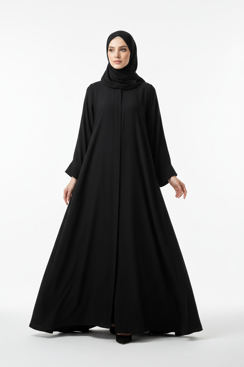 Premium Nida Abaya - Luxury lightweight modest fashion dress