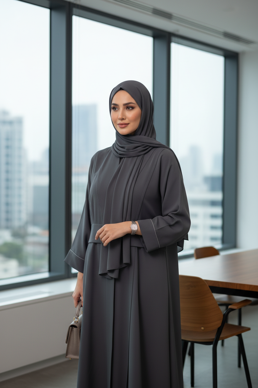 Workwear Grey Abaya